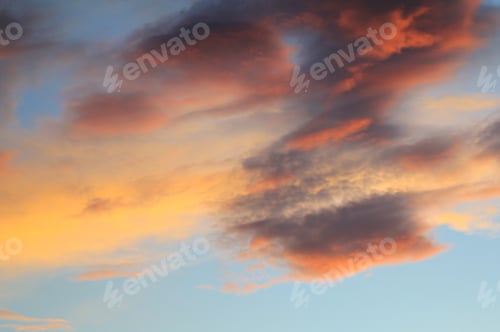 Preview: Sunset Sky Background - Colors And Magnificent Nature