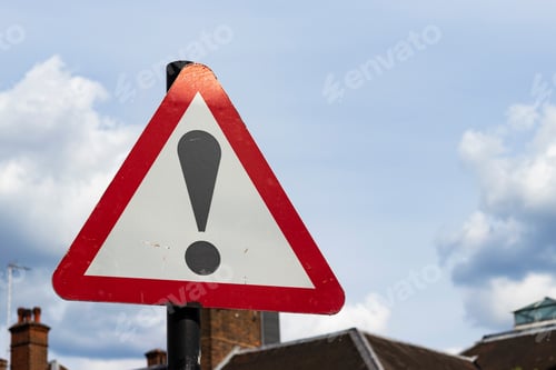 Preview: Triangle Road Sign With Exclamation Mark