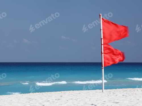 Preview: Red Flag On Mexican Beach