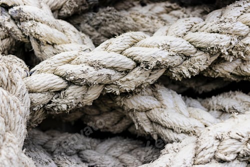 Preview: Large Coil Of Painted Rope Selective Focus