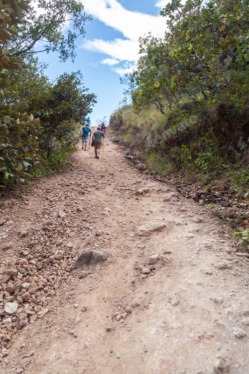 Preview: Hiking On A Rocky Trail In Guanacaste Costa Rica To View The Sunset From The Top Of A Mountain