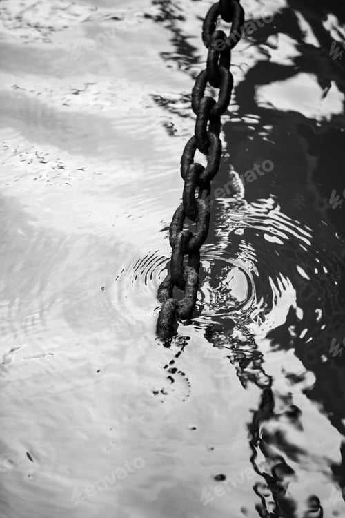 Preview: Texture, White And Black Reflection Of Water.