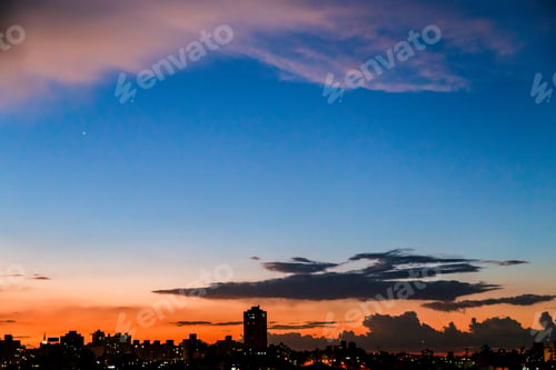 Preview: City During Sunset, Skyline Of Belo Horizonte At A Beautiful Sunset, View Of Sunset Cityscape