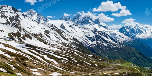 Preview: A View Of The Mont Blanc Massif Shot From The Col Des Posettes Near Chamonix In The French Alps