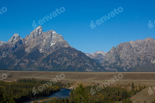 Preview: Mountains With A River In The Foreground