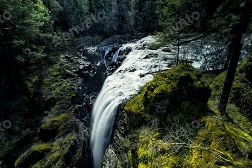Preview: Englishman River Upper Waterfalls In Spring, Parksville Bc Canada 2.
