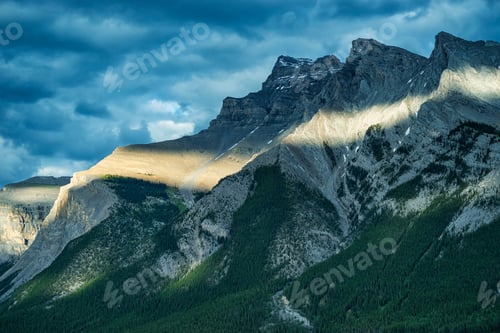 Preview: Mount Girouard'S Amazing Evening Landscape, Banff National Park.