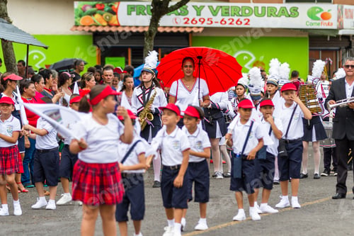 Preview: Tilaran, Costa Rica - September 15 : Young Children Celebrating Independence Day In Costa Rica With