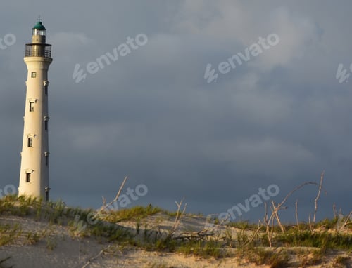 Preview: Pretty Sun Shining On The California Lighthouse In Aruba.