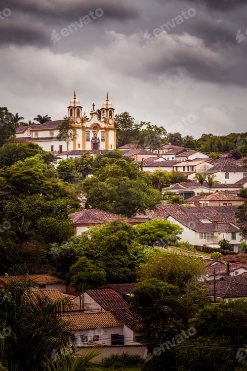 Preview: Landscape Of The Famous Historical Town Tiradentes. Minas Gerais, Brazil.