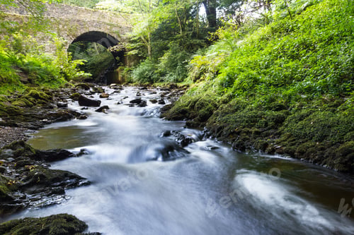 Preview: Banvie Bridge Near Pitlochry In The Scottish Highlands As The Fresh Water Water Runs Downstream