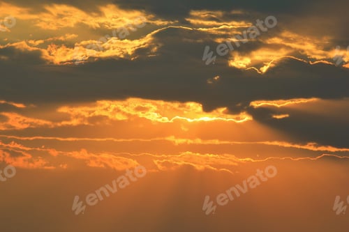 Preview: Sunset Bliss - Colors In Nature Background - Golden Beauty And Peace