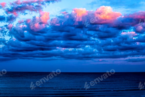 Preview: Sunrise With Clouds Over The Ocean