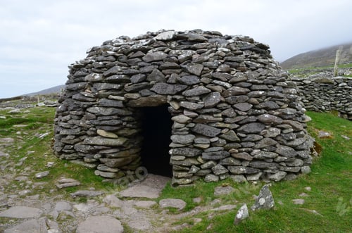 Preview: Clochan Beehive Huts In Dingle Ireland.
