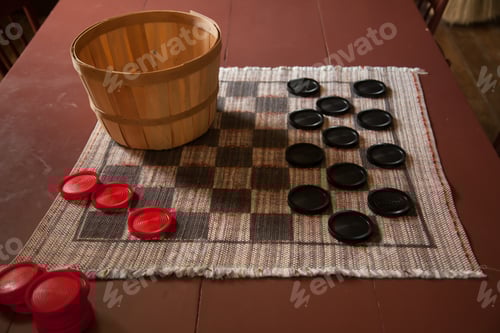 Preview: Checkers And A Board