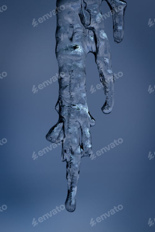 Preview: Icicles Suspended Over A Light Background With Interesting Shapes And Textures