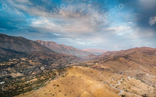 Preview: View Of Mountain By Sky; Crete; Greece