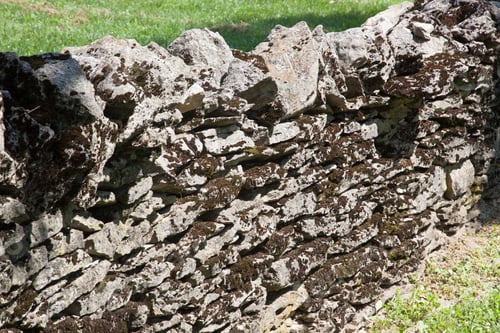 Preview: Stacked Stone Fence In A Green Field
