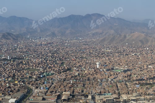 Preview: Lima Peru - May 11 : Aerial View Of The City Of Lima With The Mountains In The Background. May 11