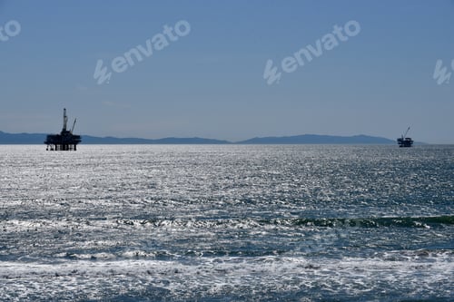 Preview: Two Offshore Oil Drilling Platforms Off The Coast Of Southern California