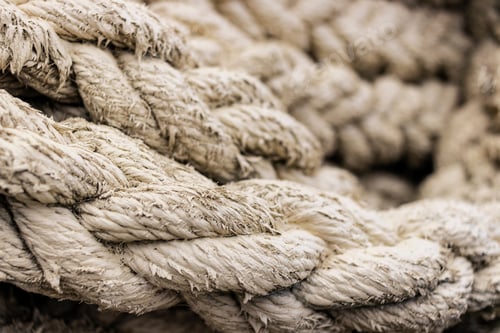 Preview: Large Coil Of Painted Rope Selective Focus