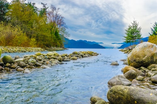 Preview: Beautiful Mountain River In Canada.
