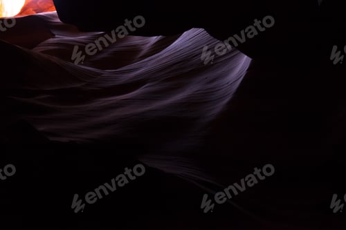 Preview: Dark Slot Canyon With Hot Spots, For Background