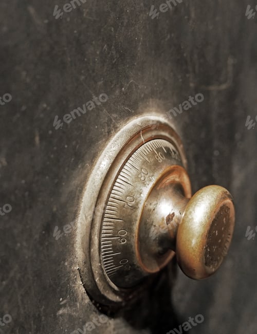Preview: Detail Of Old Safe With Dial