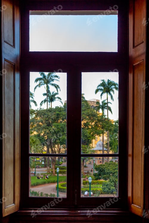Preview: Liberty Square Through The Historic Building Window