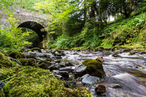 Preview: Banvie Bridge Near Pitlochry In The Scottish Highlands As The Fresh Water Water Runs Downstream