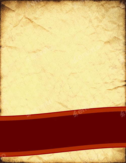 Preview: Aged Paper Texture with Red Ribbon Design Element