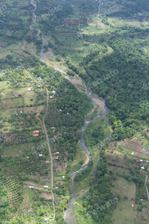 Preview: Alajuela, Costa Rica: The Landscape Of Costa Rica Thru The Clouds Form A Local Flight