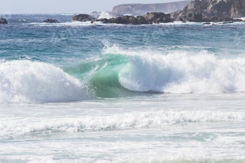 Preview: Detail On A Wave As It Crashes And Shows A Beautiful Color With The Back Light On The Pacific