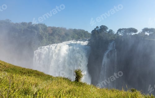 Preview: Victoria Falls (Or Mosi-Oa-Tunya - The Smoke That Thunders) Waterfall In Southern Africa On The
