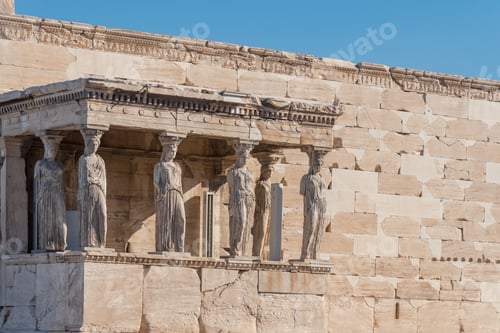 Preview: The Porch Of The Caryatids In The Erechtheion An Ancient Greek Temple, Acropolis Of Athens, Greece