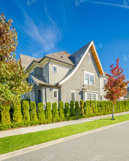 Preview: Luxury House At Sunny Day In Vancouver, Canada.