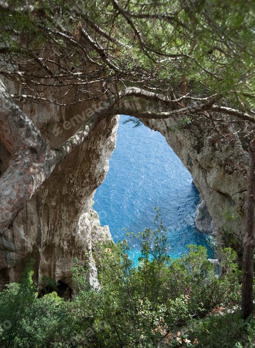 Preview: Natural Arch Formation On The Island Of Capri, Italy