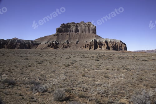 Preview: Rough Landscape Of Dry Desert With Weathered Stone, From Southern Utah For Background Or Texture