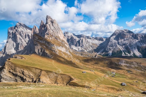Preview: Stunning Seceda Mount Peak With Puez Odle Massif In Dolomites - Ortisei, Italy