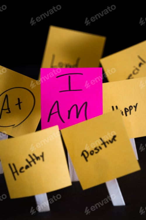 Preview: Empowering Self Help Message With The Words I Am In Focus And All Around It In And Out Of Focus