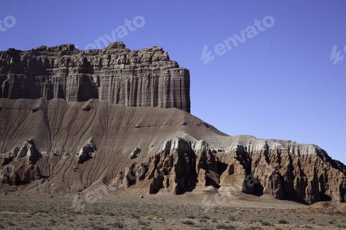 Preview: Rough Landscape Of Dry Desert With Weathered Stone, From Southern Utah For Background Or Texture