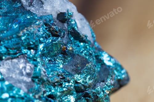 Preview: Close Up Of A Beautiful Rock With Vivid Color And Various Crystals In Various Shoes And Sizes
