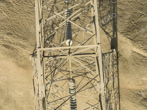 Preview: Power Line With Dust In Lima Peru. Tower, Electricity.