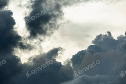 Preview: Image Of Clouds In Tropical Weather In Peruvian Jungle. Amazon Rain Forest Weather. Overcast Sky