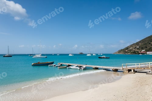 Preview: Small Boats At The Pier Of Central Street In Saint Martin