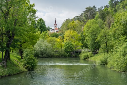Preview: Calm And Peaceful River In The Park By Postojnska Jama In Slovenia