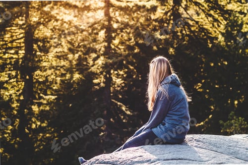 Preview: Portrait Of A Girl On Top Of Quarry Rock At North Vancouver, Bc, Canada