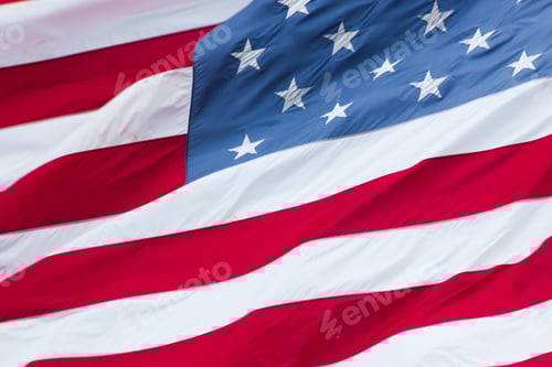 Preview: American Flag Fabric Texture Close Up