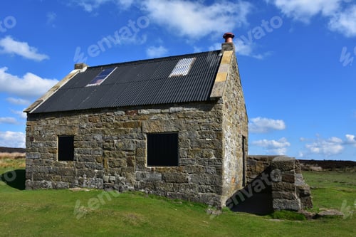 Preview: Stone Farm Building On The Moors In Northern England.
