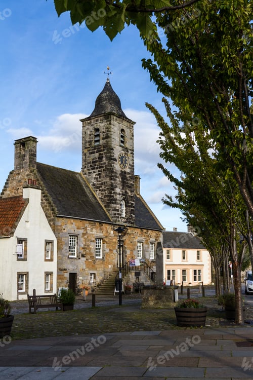 Preview: Culross, Scotland - September 16 2019: The Townhouse, Culross. Dates Back To 1626 With The Later